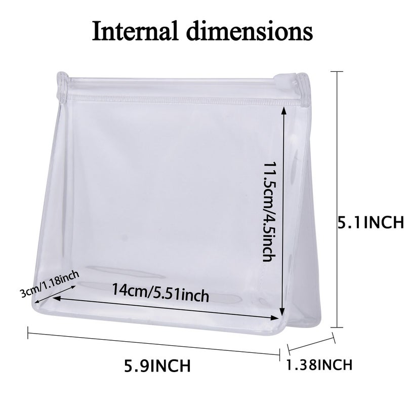 Arroyner 20 PCS Mini Clear Makeup Bag Small Clear Plastic Cosmetic Bags with Zipper Travel Toiletry Makeup Bag - Image 3